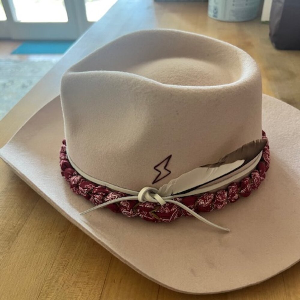 Ruediger Pink Suede Cowboy Hat